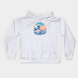 The Great Wave of Kanagawa Kids Hoodie